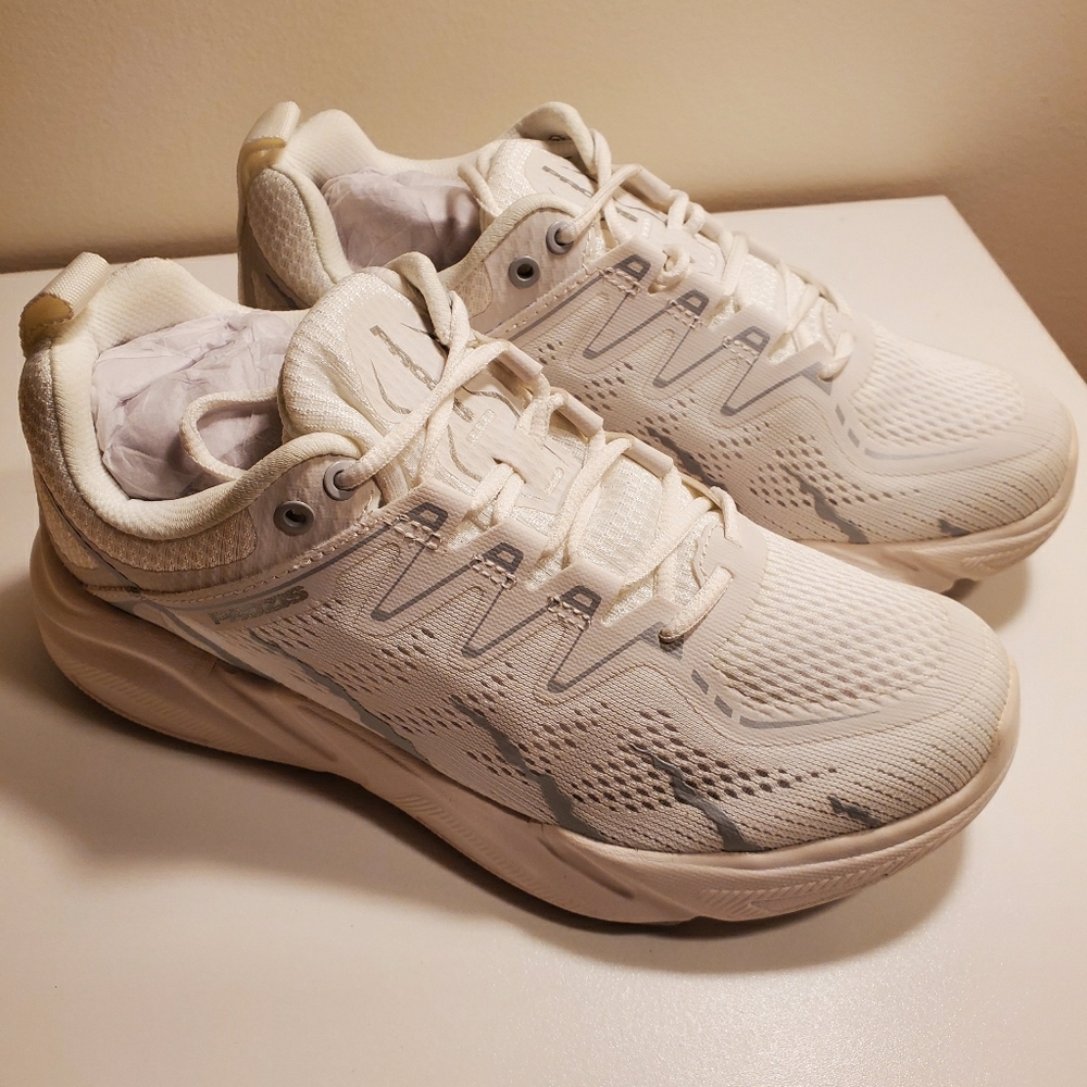 White athletic sneakers